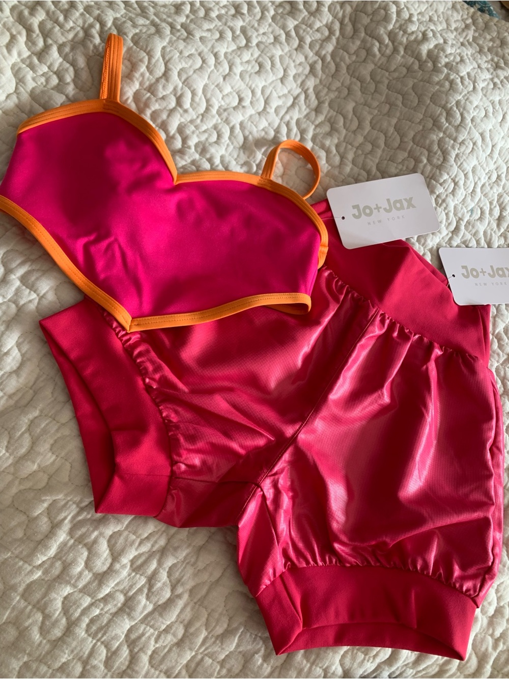 Jo + Jax Pink Love Top Set Youth Small NWT Heart-shaped